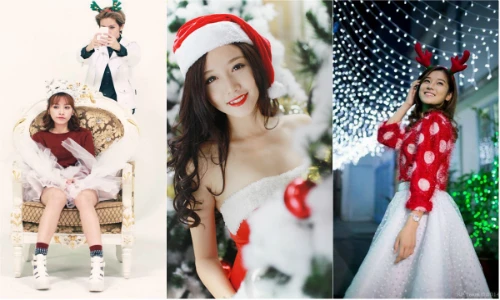 Hot girl 9X thi nhau khoe ảnh mừng Giáng sinh