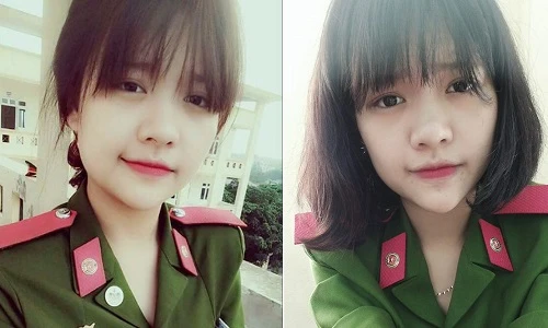 Nữ sinh cảnh sát kêu gọi toàn trường ủng hộ miền Trung