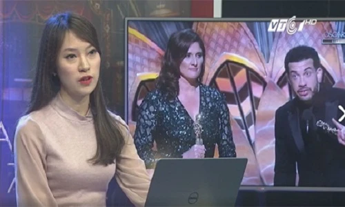 Hot girl xứ Nghệ gây sốt khi thuyết minh trực tiếp Oscar