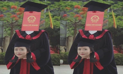 Cô gái cầm ngược bằng tốt nghiệp “đắng lòng” khi nhờ sửa ảnh