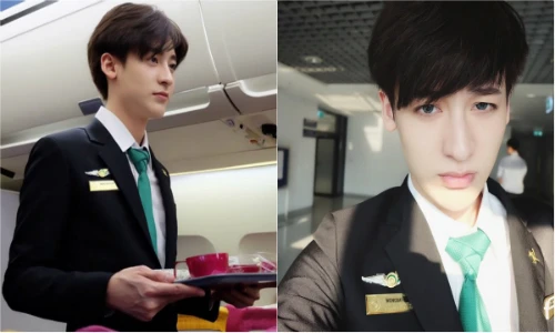 Nam tiếp viên hàng không đẹp trai có đôi mắt hút hồn