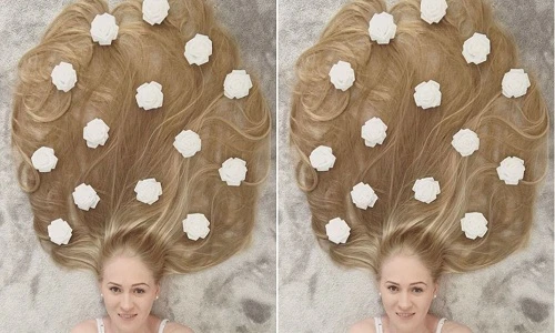 Cô gái có mái tóc dài 1,2m như công chúa Disney