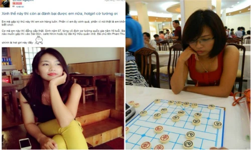 Nữ VĐV cờ tướng VN xinh đẹp, đầy bản lĩnh