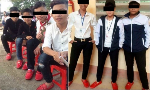 Khó coi phong trào đi giày đỏ ẻo lả của trai Việt 