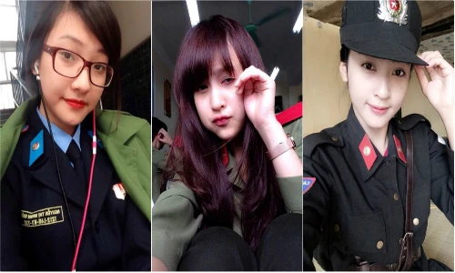 Dàn nữ sinh cảnh sát xinh đẹp nổi tiếng trên mạng