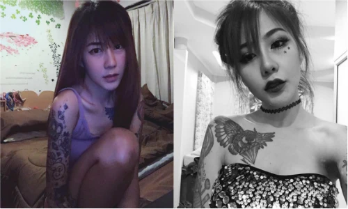 Hot girl Thái mặt trẻ con, thân hình xăm “hổ báo“