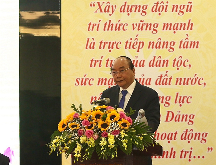 Thủ tướng Nguyễn Xuân Phúc phát biểu tại Đại hội.