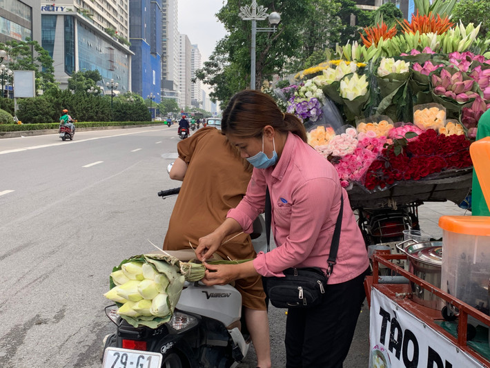 Ngoài lan hồng truyền thống thì năm nay vẫn có lan trắng hay còn gọi là Bạch Liên bán trên thị trường.