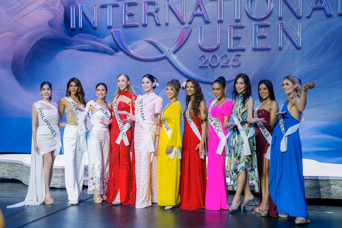 Các đối thủ mạnh của Hà Tâm Như gồm đại diện Philippines, Ecuador, Venezuela, Thái Lan, Colombia, Nicaragua và Malaysia. Chung kết Hoa hậu Chuyển giới Quốc tế 2025 sẽ diễn ra vào ngày 20/9. Ảnh: FB Hà Tâm Như.