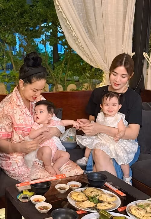 Nhật Kim Anh thường mời Kha Ly, Thanh Trúc đến biệt thự ăn uống. Ảnh: FB Nhật Kim Anh.