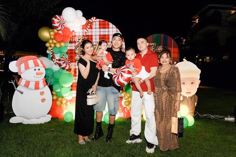 Châu Khải Phong và Thanh Trúc từng đưa bé Kỳ Kỳ tham gia tiệc sinh nhật của con trai Cao Thái Sơn. Ảnh: FB Cao Thái Sơn.