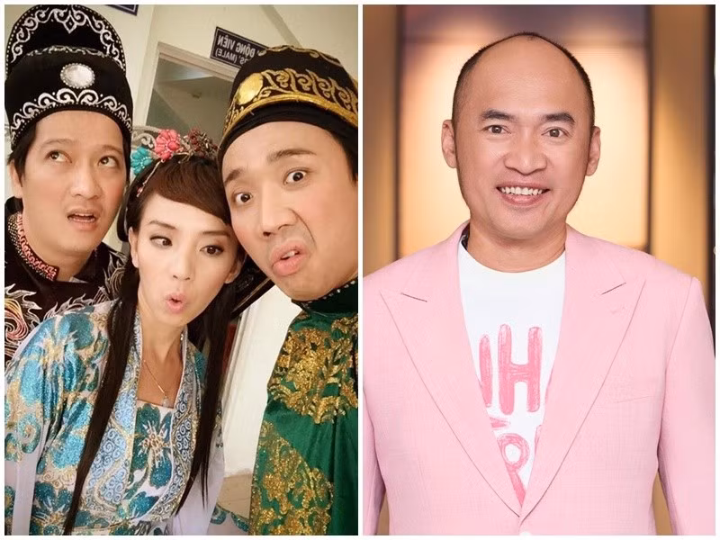 Trên trang cá nhân, Tiến Luật nhớ lại, ngày mua chiếc xe đầu tiên, Trấn Thành chạy qua nhà Thu Trang để chở cô đi ăn rồi hẹn Trường Giang ăn cháo quán lề đường. Ảnh: FB Tiến Luật.