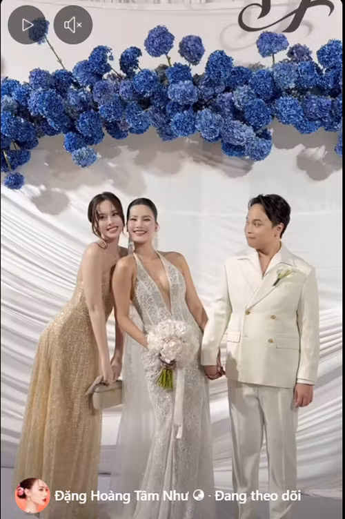 Á hậu Tâm Như nhắn nhủ Hương Ly: "Ngày chị yêu đẹp nhất. Chúc anh chị sẽ hạnh phúc viên mãn, sinh nhiều em bé đáng yêu, cũng nhau nắm chặt tay nhau đi qua thăng trầm của cuộc đời". Ảnh: Tâm Như.