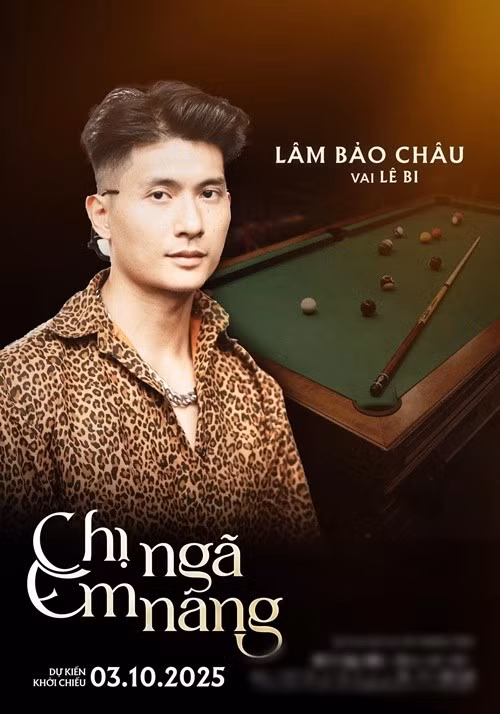 Trong phim Chị ngã em nâng vừa ra rạp, Lâm Bảo Châu đóng vai Lê Bi. Chia sẻ trên An Ninh Thủ Đô, nam người mẫu cho biết, Lê Bi là một nhân vật tiêu cực, khác hẳn hình ảnh ngoài đời của anh. Ảnh: FB Lâm Bảo Châu.