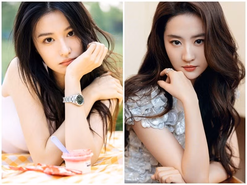 Gương mặt lẫn khí chất của Vương Sở Nhiên có nét giống Lưu Diệc Phi. Bởi vậy, Vương Sở Nhiên (trái) được mệnh danh là bản sao của Lưu Diệc Phi. Ảnh: Arttimes.