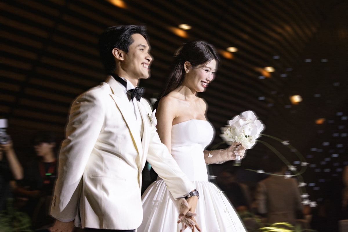 Vợ chồng Quỳnh Châu kết hôn năm 2024 sau 5 năm hẹn hò. Ảnh: FB Quỳnh Châu.