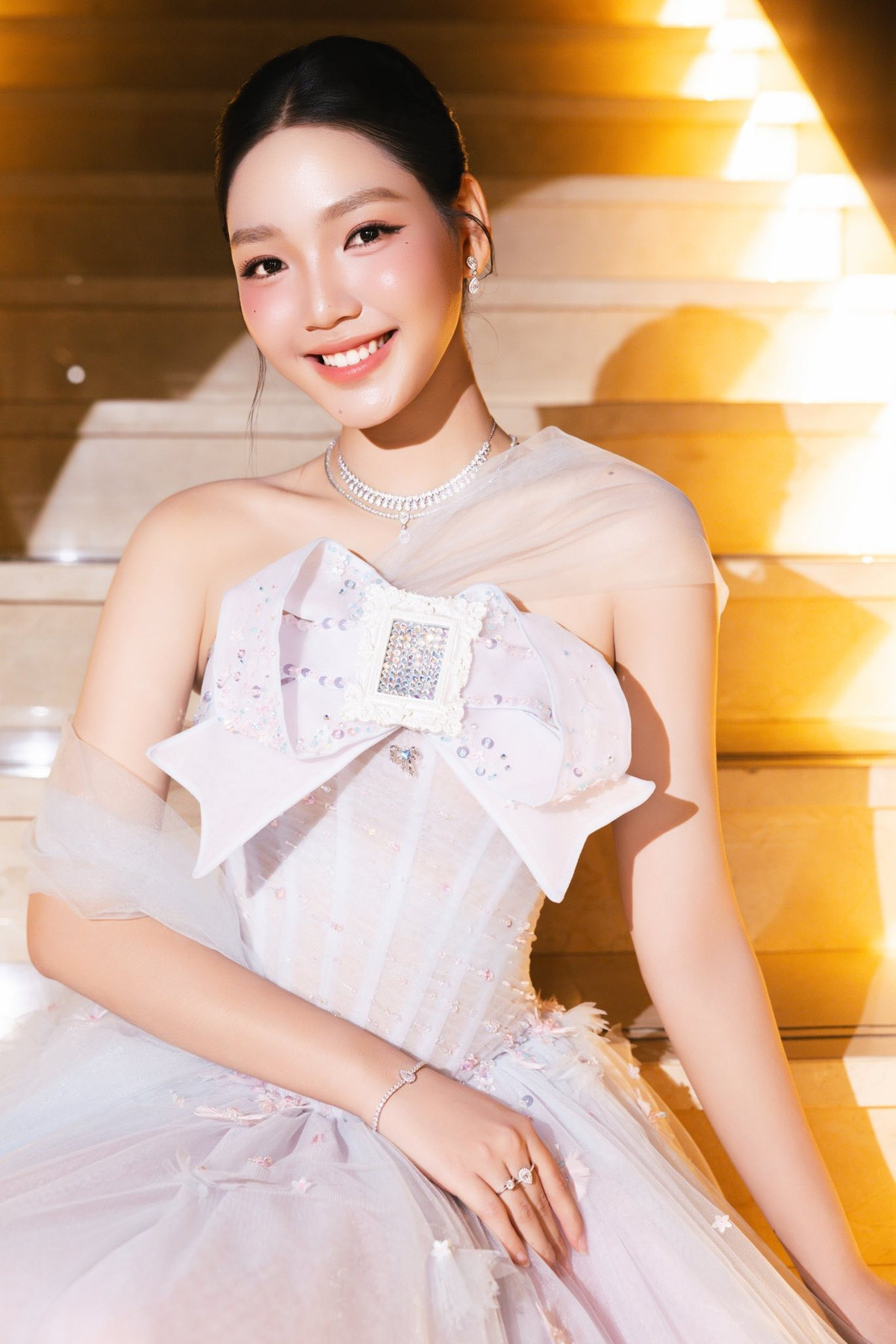 Nữ diễn viên đoạt á hậu khôi 1 cuộc thi Đại sứ Áo dài Việt Nam năm 2019 Ảnh: FB Đoàn Minh Anh.