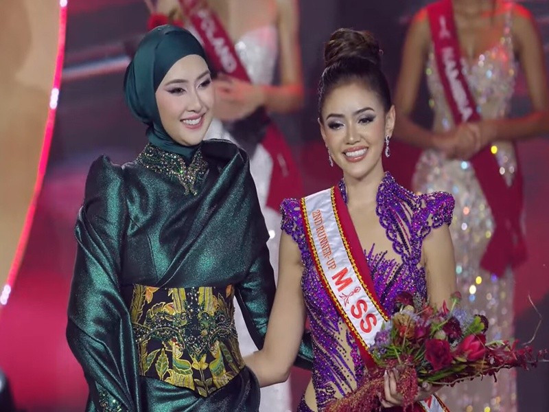 Đại diện Indonesia đoạt danh hiệu Á hậu 2 Miss Charm 2025. Ảnh: Phụ Nữ Thủ Đô.