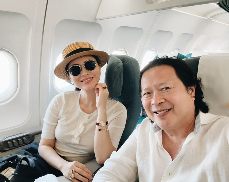 Diễn viên Đỗ Thị Hải Yến viết trên trang cá nhân: "Ông xã đưa đi làm một quãng đường dài, từ TP HCM ra Hà Nội rồi về Ninh Bình". Ảnh: FB Hải Yến.