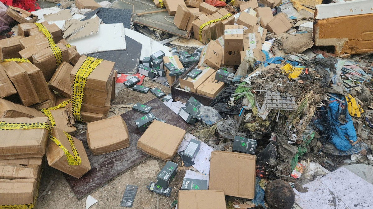 Thời gian qua, các cơ quan chức năng của Hà Nội vào cuộc quyết liệt, tổng tấn công truy quét hàng giả, hàng nhái, hàng kém chất lượng. Cũng từ đây, nhiều hàng hóa vô chủ là mỹ phẩm, thực phẩm chức năng, bánh kẹo... bị vứt thành đống ở ven đường hoặc bãi rác.