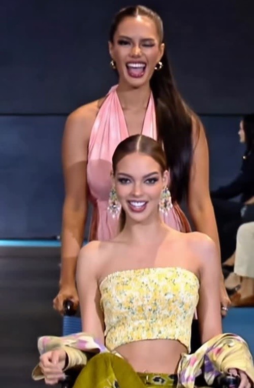 Flavia Lopez tự tin xuất hiện trên sàn diễn thời trang khi tham gia cuộc thi Miss Grand International 2025.