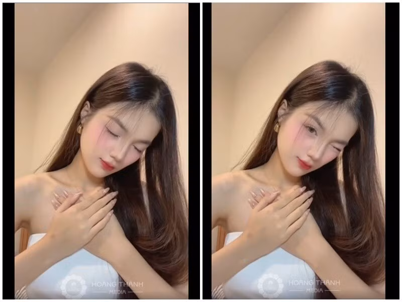 Fanpage cuộc thi Hoa hậu Việt Nam 2024 vừa đăng tải clip nháy mắt mỉm cười của Trần Minh Thu. Ảnh: Fanpage Hoa hậu Việt Nam.