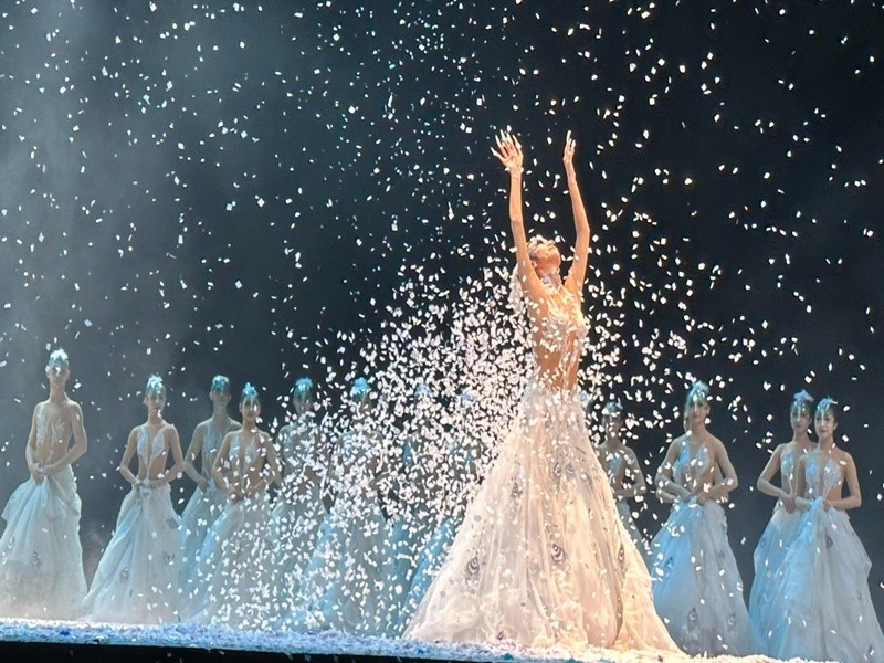 Năm 1971, khi 11 tuổi, Dương Lệ Bình đã được gia nhập vũ đoàn Tây Song Bản Hạc. Ngày đầu tiên gia nhập vũ đoàn bà đã được lên sân khấu biểu diễn. Ảnh: Tiền Phong.