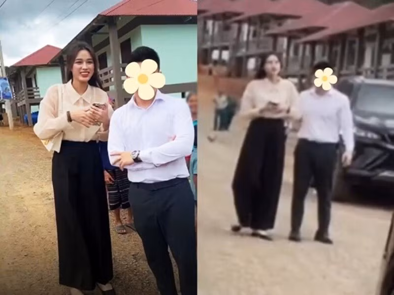 Tháng 8/2024, một tài khoản mạng xã hội chia sẻ clip Đỗ Thị Hà và bạn trai tin đồn thân thiết. Ảnh: Phụ Nữ Pháp Luật.