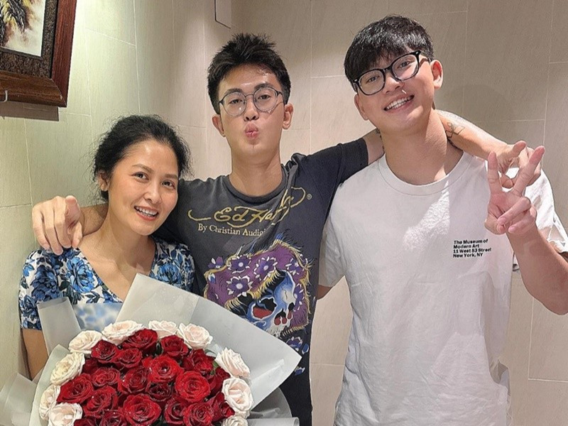 Hai con trai hiện tại là điểm tựa vững chắc của Thúy Hà. Ảnh: Vietnamnet.