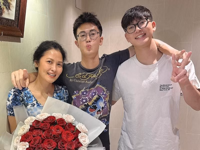 Hai con trai hiện tại là điểm tựa vững chắc của Thúy Hà. Ảnh: Vietnamnet.