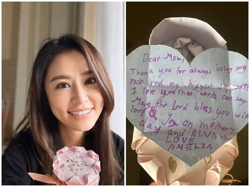 Lâm Tâm Như khoe con gái sống tình cảm. Ngày của Mẹ, ái nữ nhà Lâm Tâm Như viết thư tay cảm ơn đấng sinh thành. Ảnh: Instagram Lâm Tâm Như.