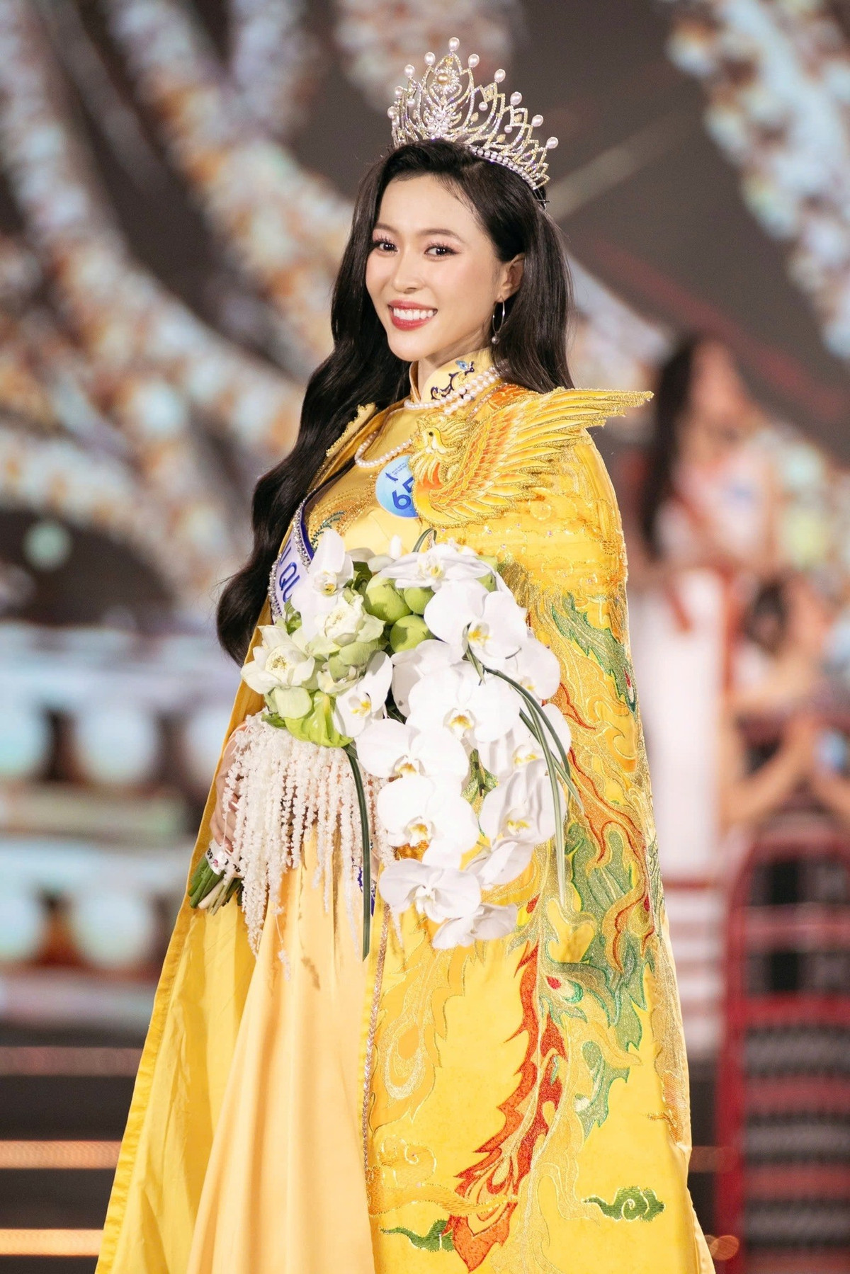 "Cảm ơn mọi người đã luôn theo dõi, quan tâm và yêu thương Nguyễn Ngọc Kiều Duy - Hoa hậu Quốc gia Việt Nam 2024", cô viết.