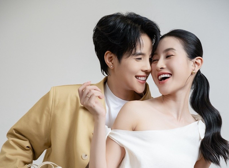 Vũ Cát Tường và Bí Đỏ gặp nhau 5 năm trước. Cặp đôi tổ chức lễ thành đôi vào tháng 2/2025. Ảnh: FB Vũ Cát Tường.