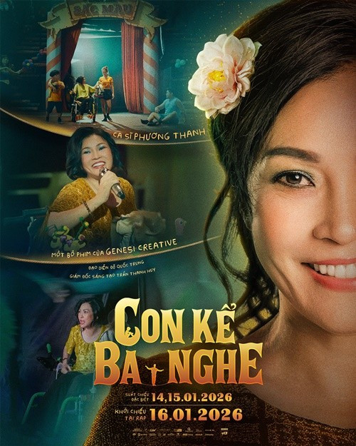 Vừa ra rạp, phim Con kể ba nghe đã gây sốt bởi câu chuyện tình cha con cảm động. Trong dự án, Phương Thanh đảm nhận một vai phụ. Đó là nhân vật bà chủ đoàn xiếc. Ảnh: FB Phương Thanh.