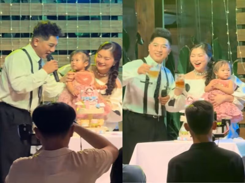 Gần đây, “ngọc nữ phim giờ vàng THVL" lần đầu công khai hôn nhân với Châu Khải Phong nhân dịp con gái Kỳ Kỳ tròn 1 tuổi. Ảnh: Người Đưa Tin.