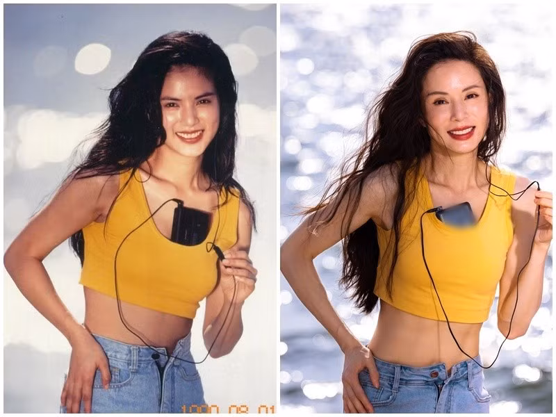 Tái hiện lại khoảnh khắc năm 1990, Lý Nhược Đồng nhận được nhiều lời khen ngợi từ khán giả cho vẻ ngoài ít có dấu hiệu tuổi tác. Ảnh: Weibo Lý Nhược Đồng.