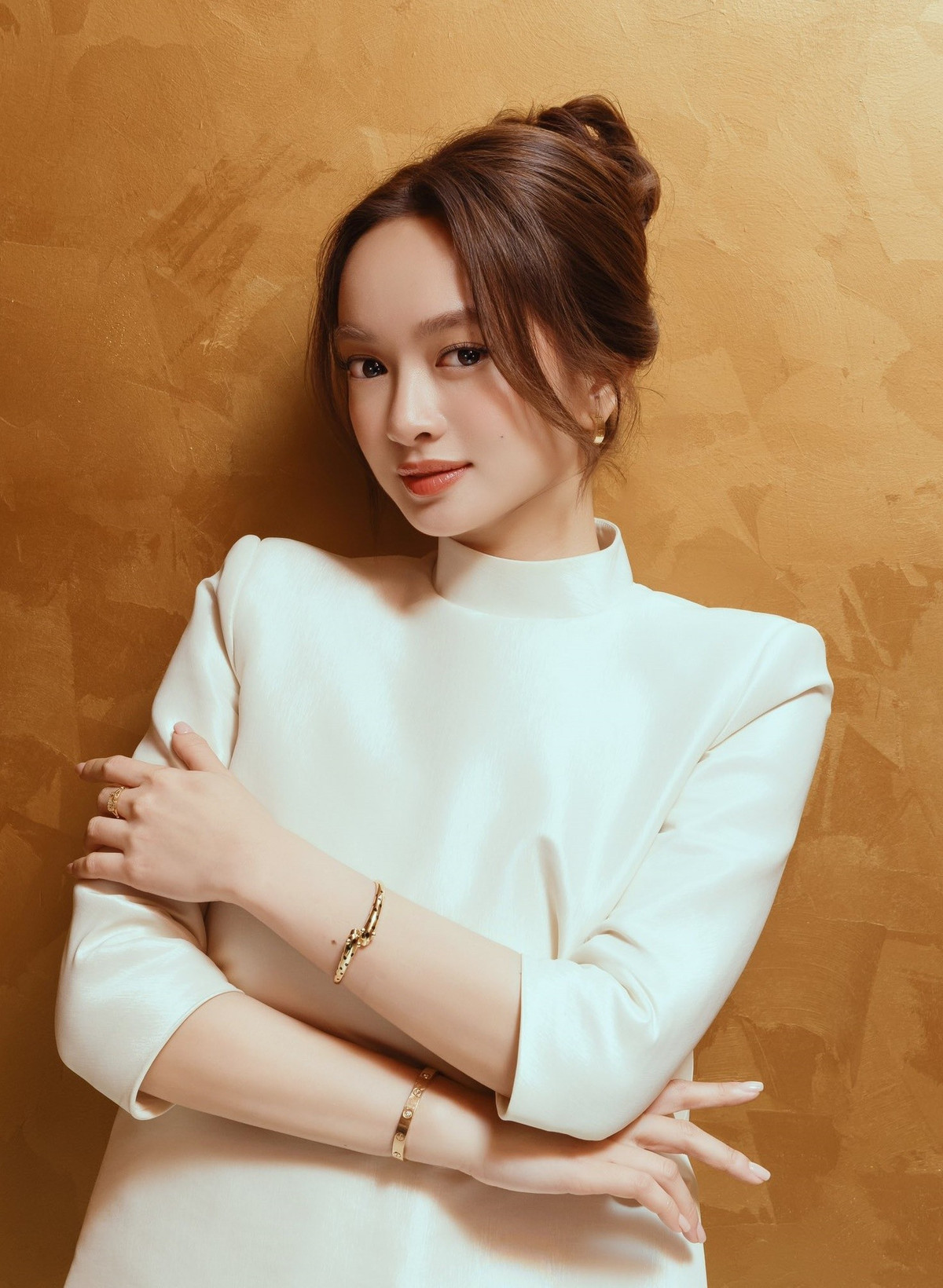 Kaity Nguyễn học diễn xuất từ Kathy Uyên, NSND Lê Khanh. Ảnh: FB Kaity Nguyễn.