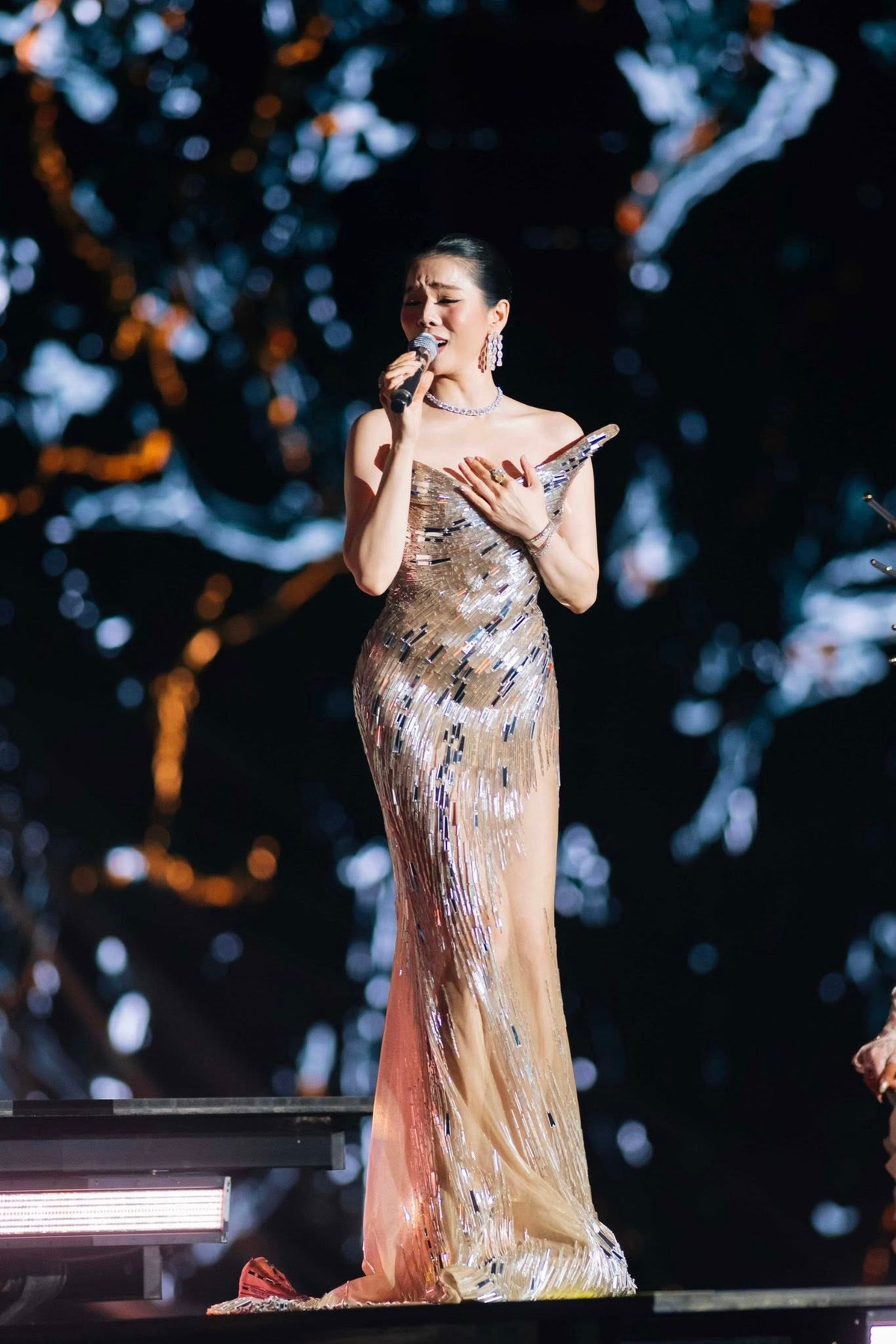 Khi gặp Lệ Quyên vẫn là ca sĩ hát lót, Đàm Vĩnh Hưng khuyên đàn em vào Sài Gòn phát triển sự nghiệp. Phải đến 3 năm sau đó, Lệ Quyên mới vào Nam.