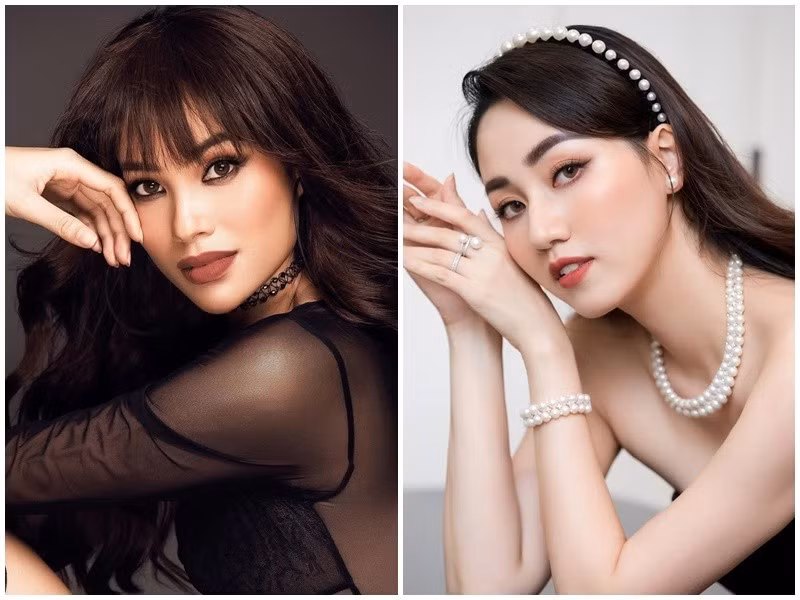 Top 2 Hoa hậu Hoàn vũ Việt Nam 2015 hiện tại đều là mẹ hai con gợi cảm. Ảnh: Instagram Phạm Hương, FB Trà My.