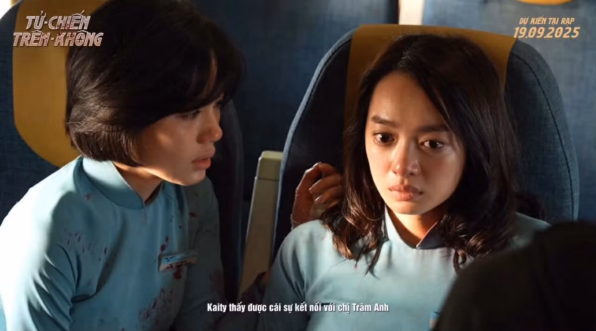Nữ diễn viên đóng vai tiếp viên hàng không Nhàn trong phim Tử chiến trên không ra rạp vào tháng 9/2025. Ảnh: FB Trâm Anh.