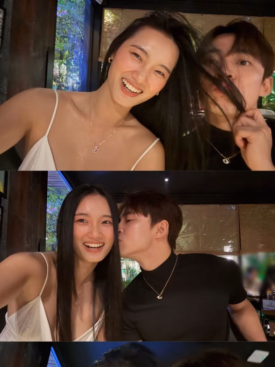 Ngày 20/10, Á hậu Quỳnh Anh chia sẻ hình ảnh hẹn hò Neyun. Cô nhận được sợi dây chuyền và hoa hồng từ bạn trai.