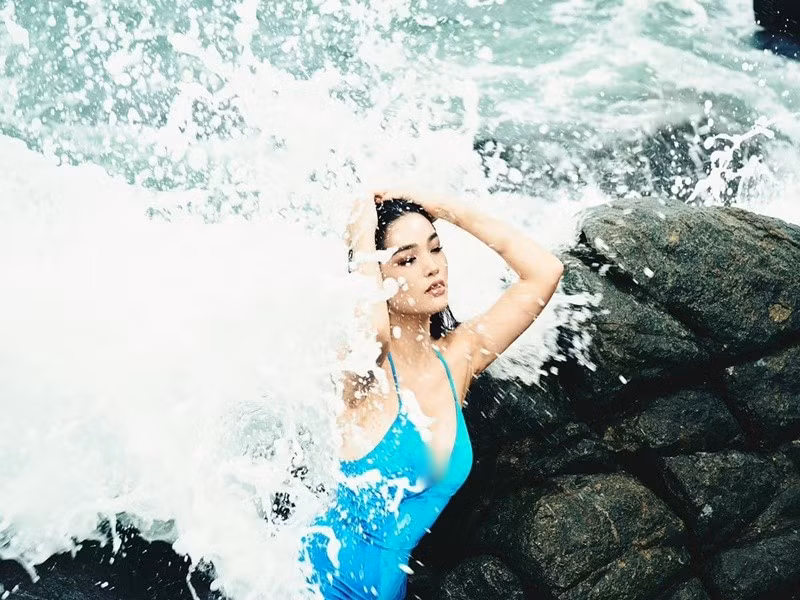 Năm 2016, Diễm Nhi tham gia Hoa hậu Bản sắc Việt toàn cầu và lọt top 10. Ảnh: FB Diễm Nhi.