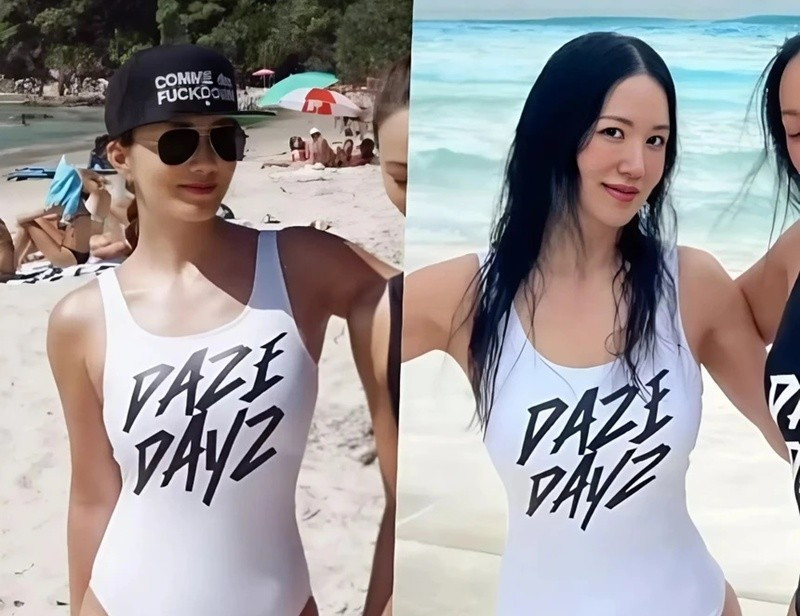 Tháng 5/2025, đăng ảnh diện áo tắm năm 2015 và hiện tại, nữ diễn viên gây bất ngờ bởi vóc dáng lẫn gương mặt của cô không có nhiều thay đổi. Ảnh: Znews.