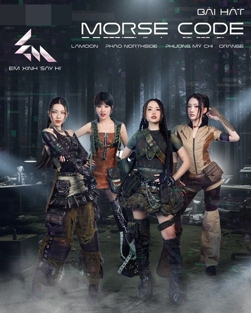 Trong chung kết trao giải Em xinh say hi tối ngày 23/8, Phương Mỹ Chi sẽ cùng Pháo, Orange, Lamoon thể hiện bài hát Morse code. Ảnh: FB Phương Mỹ Chi.