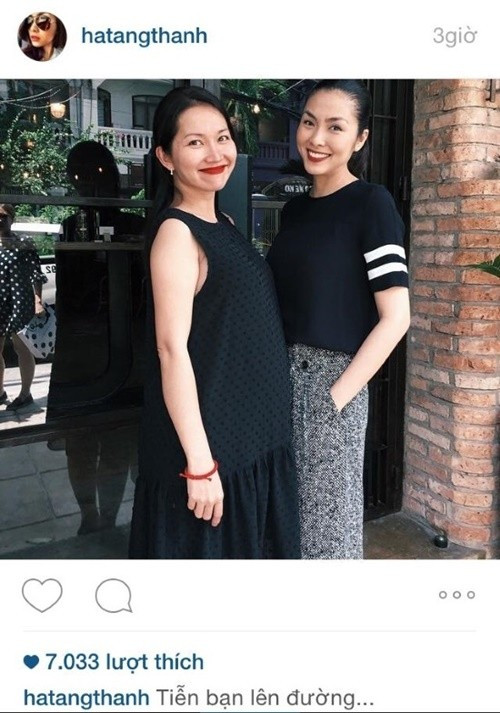 Tháng 7/2015, Tăng Thanh Hà đã chia sẻ một bức ảnh chụp bên Kim Hiền đồng thời viết: ''Tiễn bạn lên đường''. Năm 2022, Hà Tăng gửi lời chúc mừng sinh nhật đến Kim Hiền: "Happy birthday Ráng ơi". Ảnh: Vietnamnet.