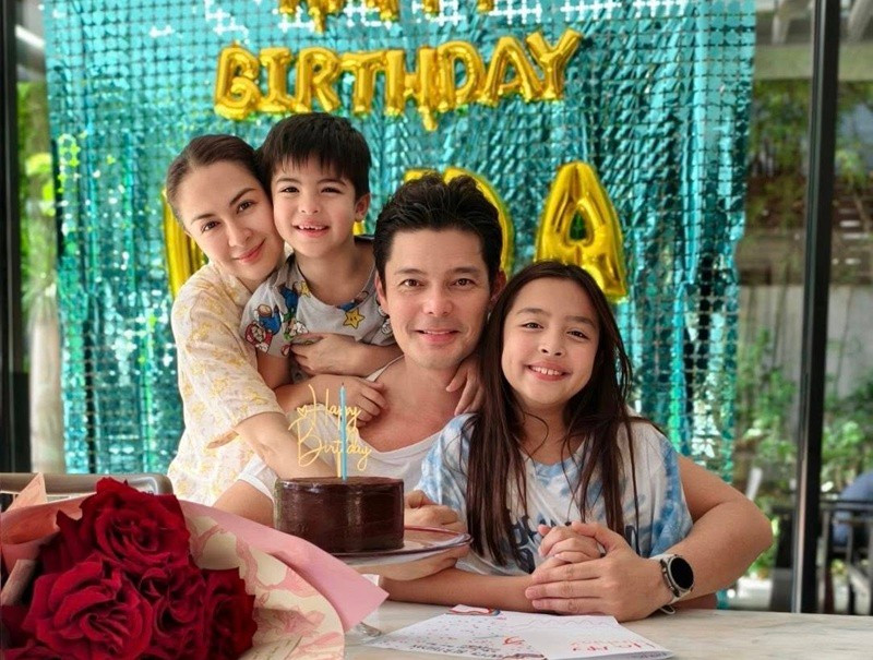 Zia - con gái Marian và Sixto - con trai nữ diễn viên gây chú ý bởi vẻ ngoài nổi bật. Ảnh: FB Marian Rivera.