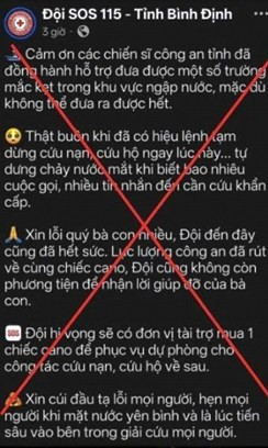 Thông tin sai sự thật anh Đ. đăng tải.