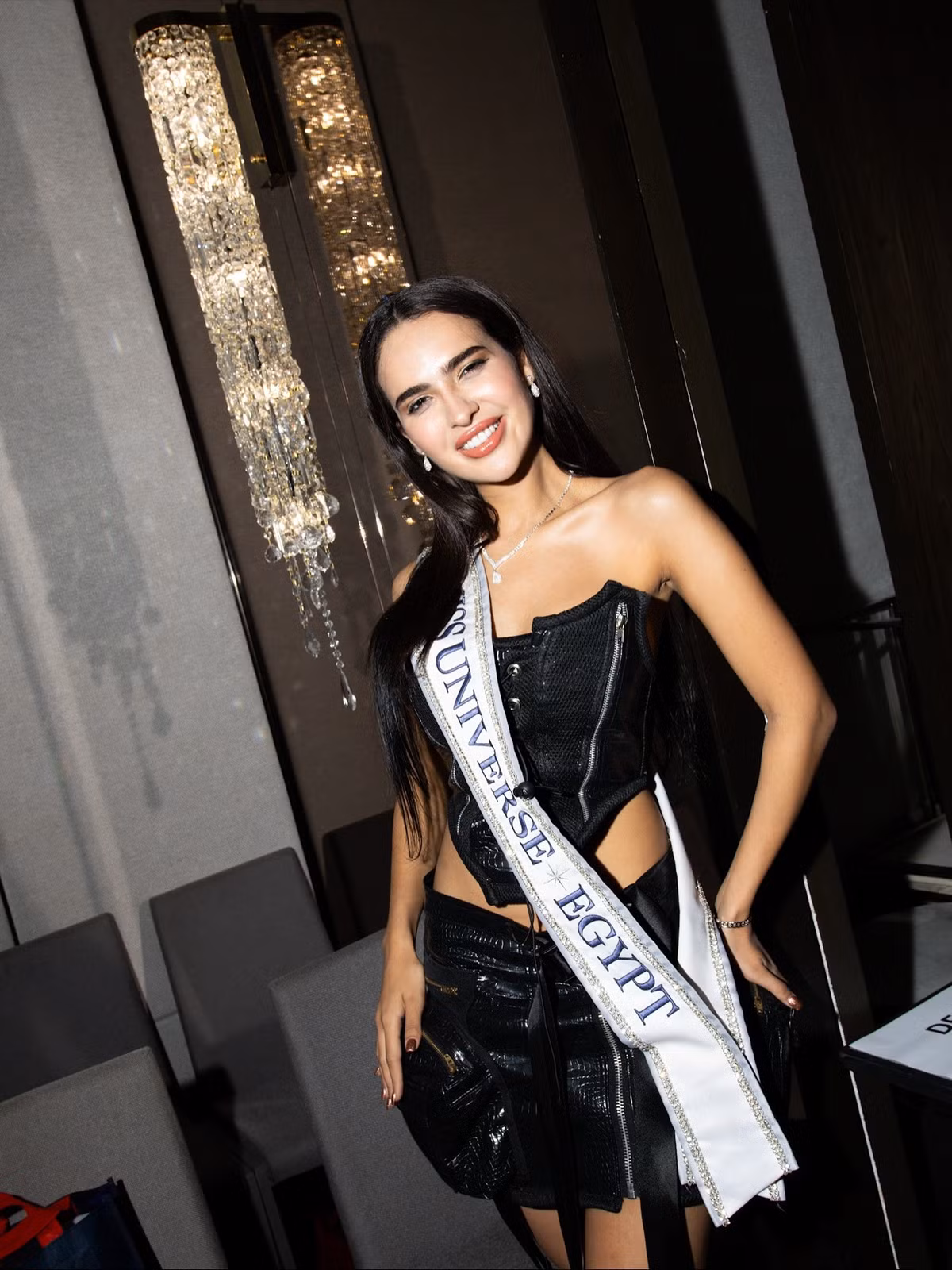 Đại diện Ai Cập diện trang phục năng động, gợi cảm ở Miss Universe 2025. Ảnh: Miss Universe.