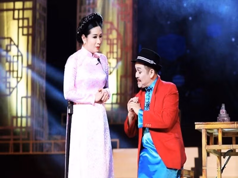 Trước Mùi phở, Xuân Hinh – Thanh Thanh Hiền từng nhiều lần kết hợp trong các vở diễn nổi tiếng như Người ngựa, ngựa người, Chuyện tình Lan và Điệp, để lại dấu ấn sâu đậm với khán giả yêu nghệ thuật truyền thống. Ảnh: VOV.