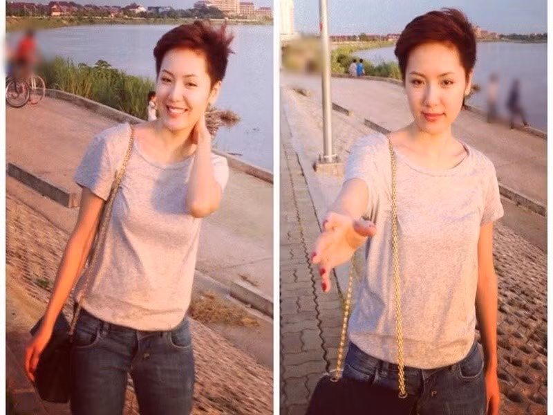 Để tóc ngắn, Phương Linh cá tính, trẻ trung. Ảnh: FB Phương Linh.